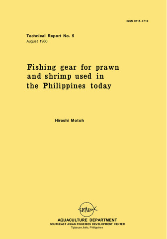 Fishing gear for prawn and shrimp used in the Philippines today
